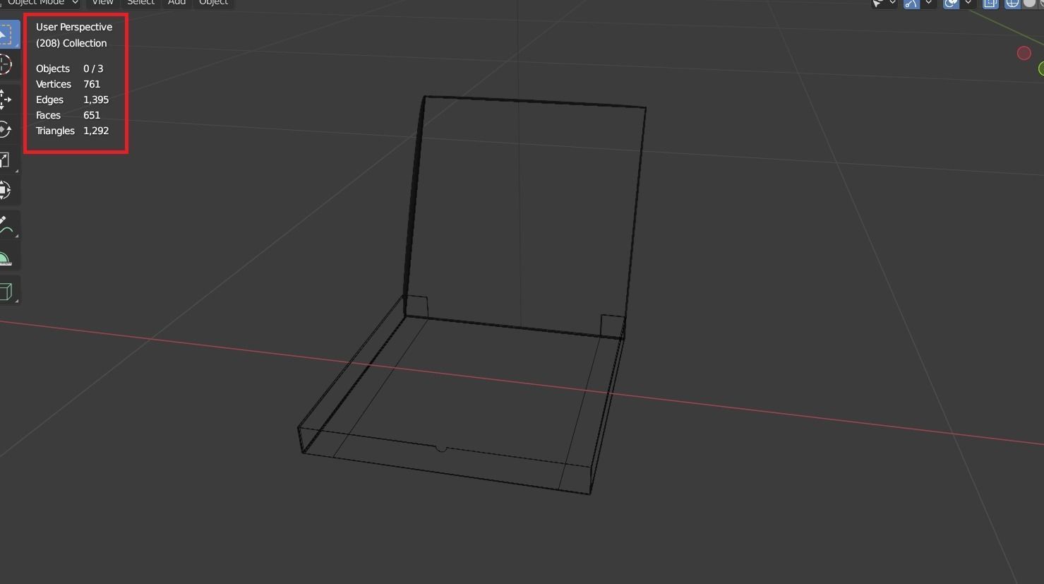 Stained Pizza Box Model Low-poly 3D model_7