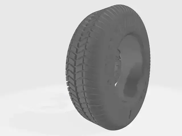 Trailer Wheels Tires and Brakes for 3D Print 3D print model