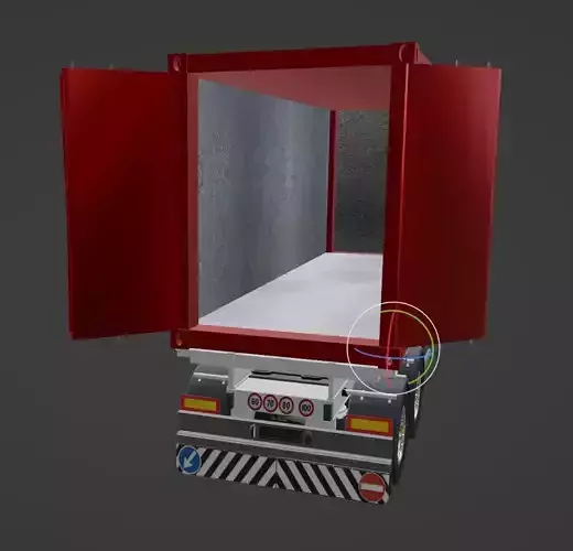 Extensible trailer with container