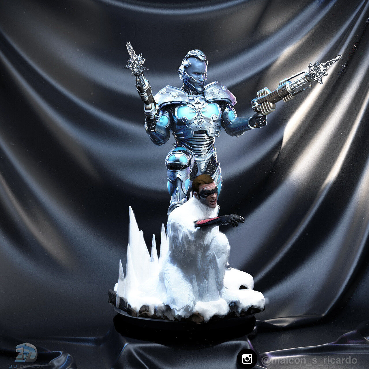 Mr Freeze Batman and Robin 3D print model_7