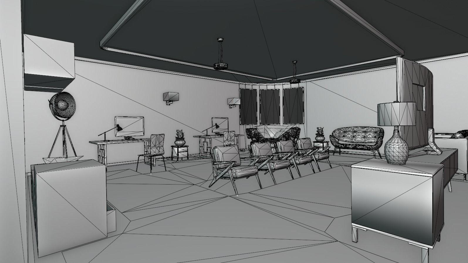 Photography Scenario Baked VR AR Ready Low-poly 3D model_7