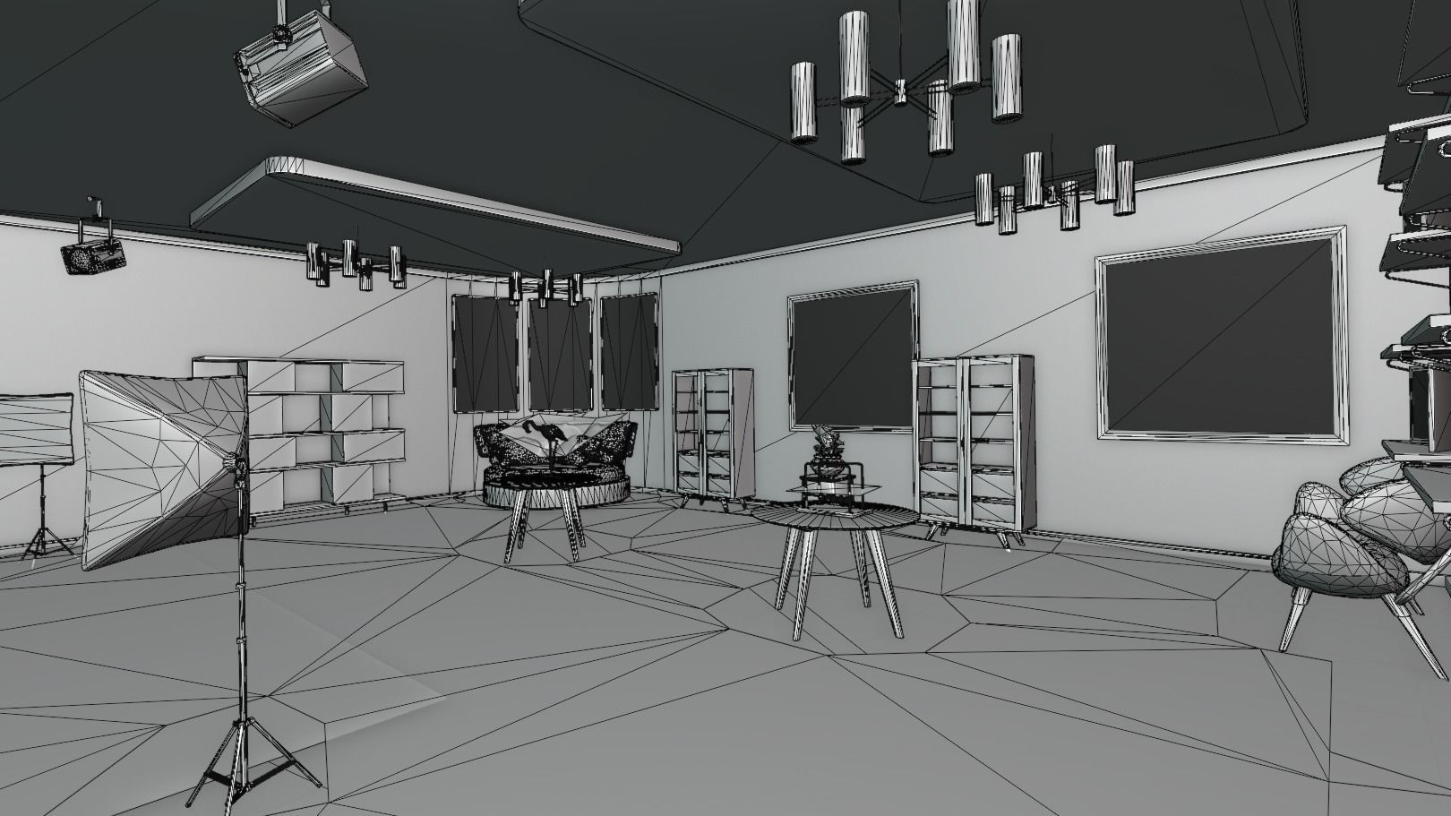 Photography Scenario Baked VR AR Ready Low-poly 3D model_8