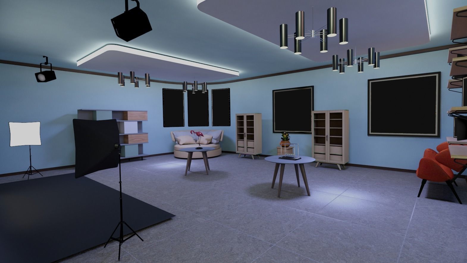 Photography Scenario Baked VR AR Ready Low-poly 3D model_3