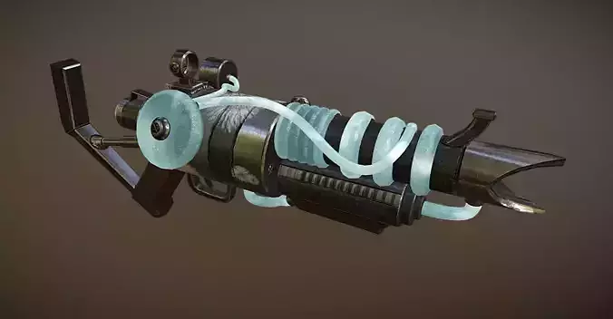 Game-Ready Stylized Weapon The Cryolator