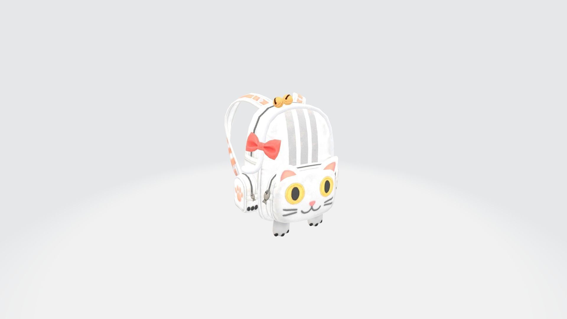 Bag 3x Silly Kitten Backpack 3D model_8