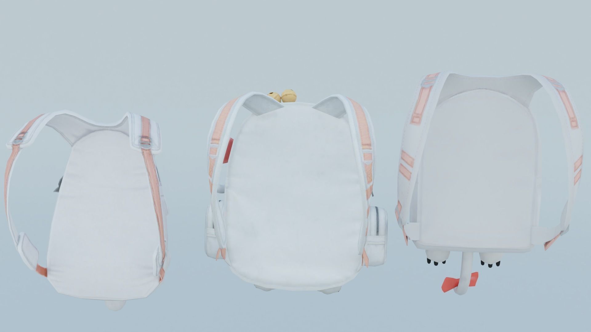 Bag 3x Silly Kitten Backpack 3D model_2