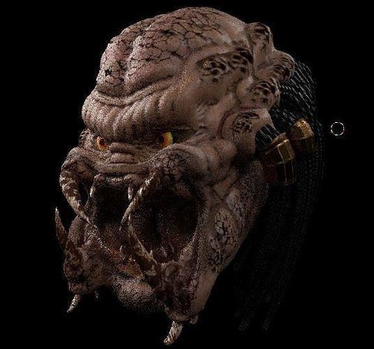 Predator mask Low-poly 3D model