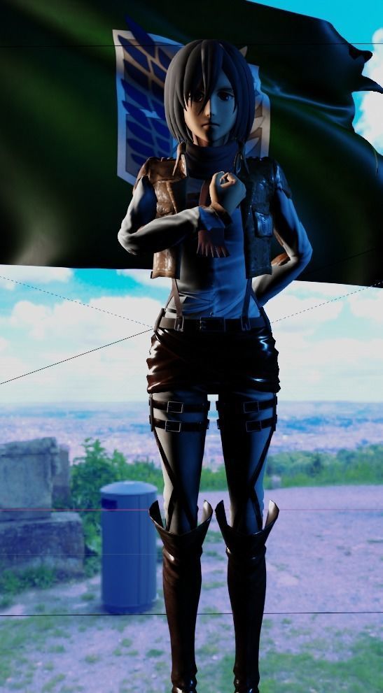 Mikasa Ackerman SNK Attack on Titan  3D model_1