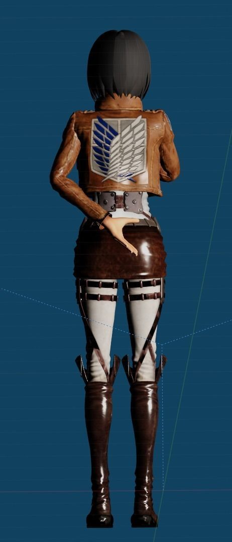 Mikasa Ackerman SNK Attack on Titan  3D model_3