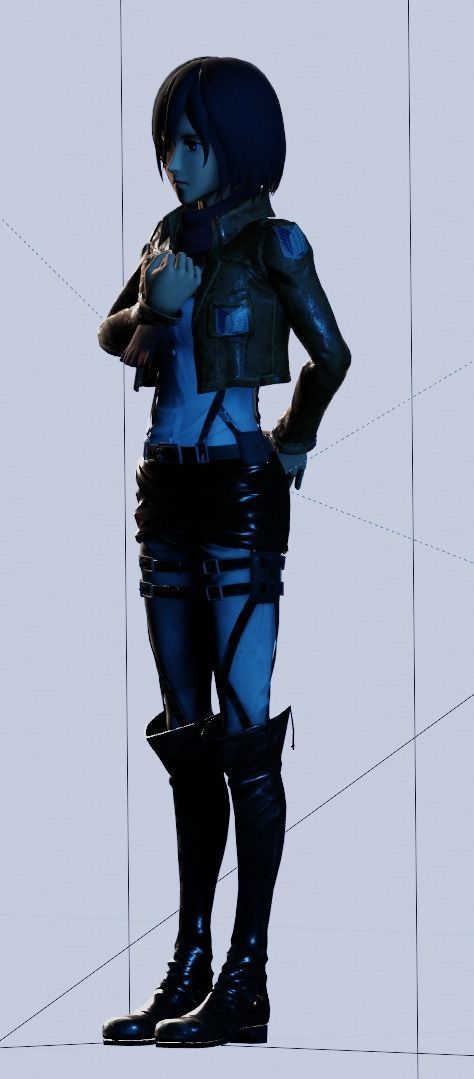 Mikasa Ackerman SNK Attack on Titan  3D model_2