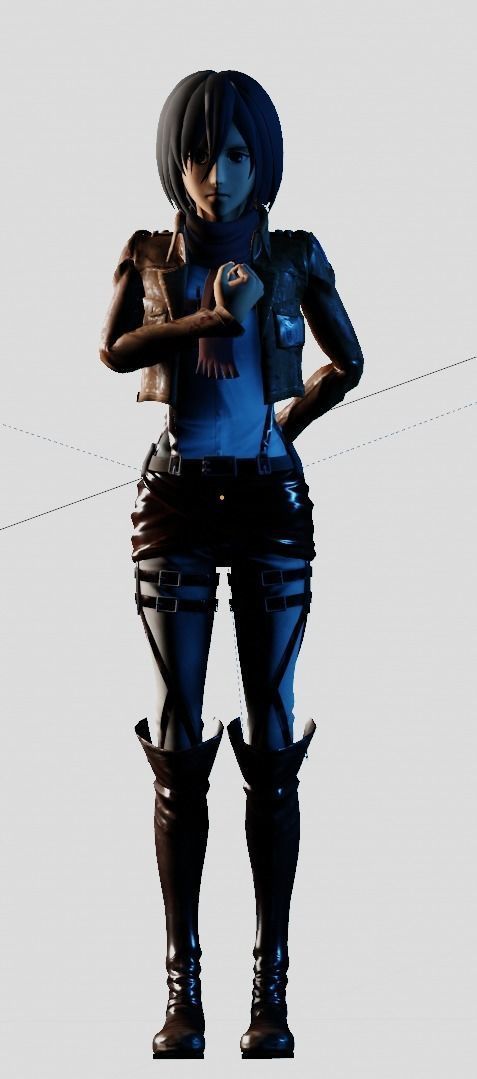 Mikasa Ackerman SNK Attack on Titan  3D model_4