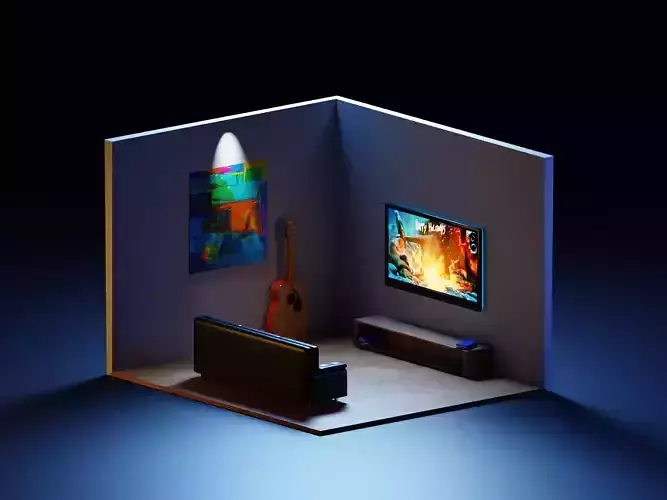3D Isometric Room
