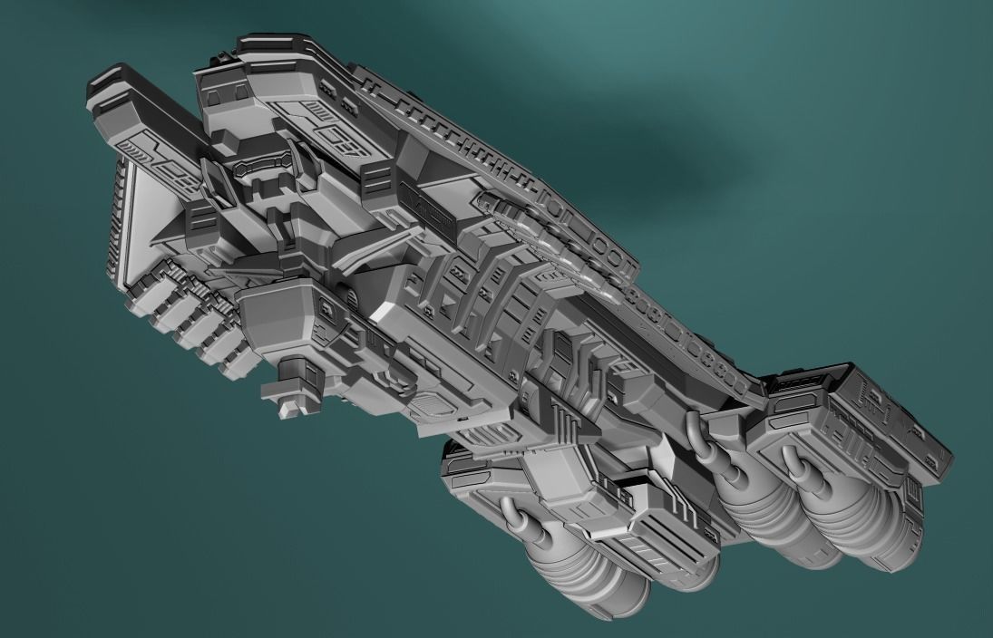 Spirit of fire Phoenix class halo 3D print model_5