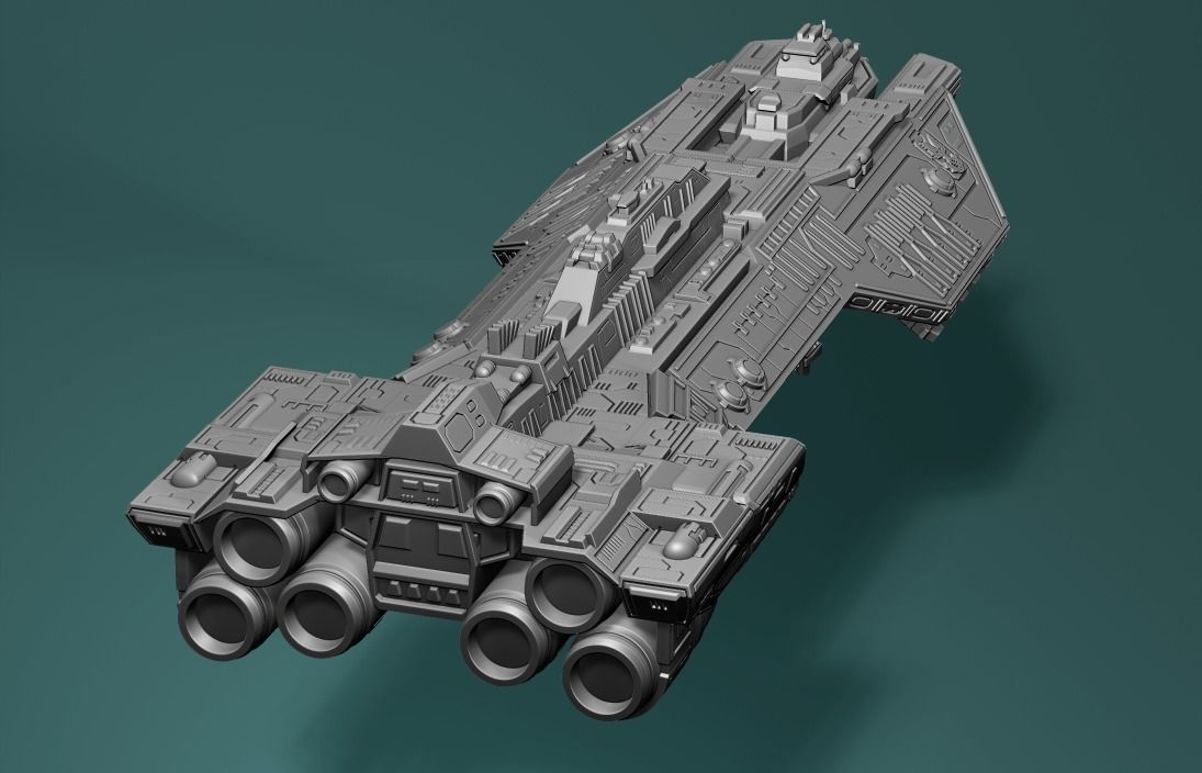 Spirit of fire Phoenix class halo 3D print model_3