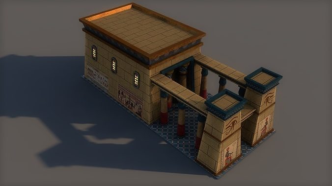 Egyptian Building 05 Low-poly 3D model