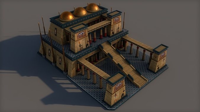 Egyptian Building 07 Low-poly 3D model