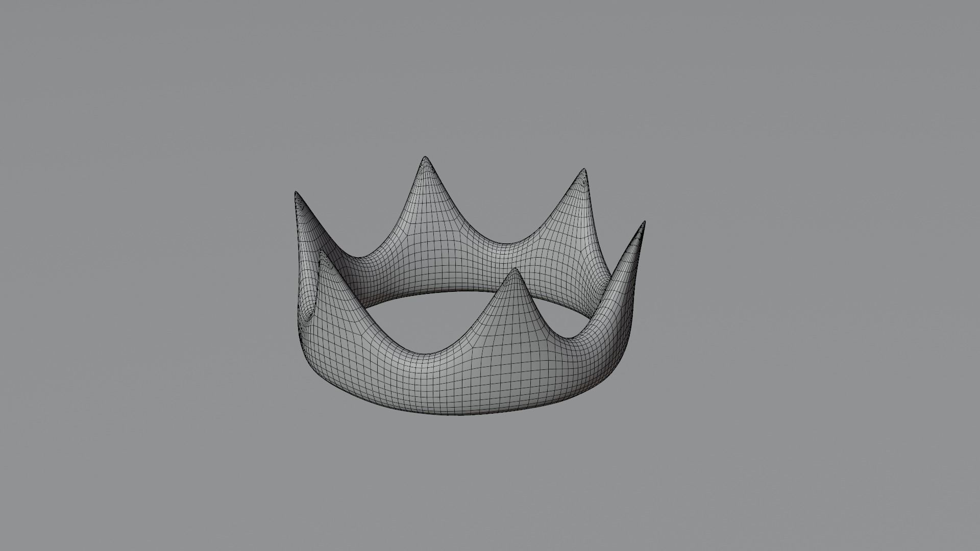 Simple Low Poly Crown Low-poly 3D model_1