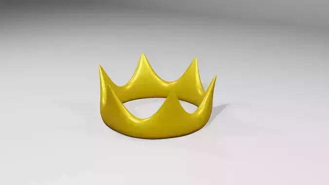 Simple Low Poly Crown Low-poly 3D model