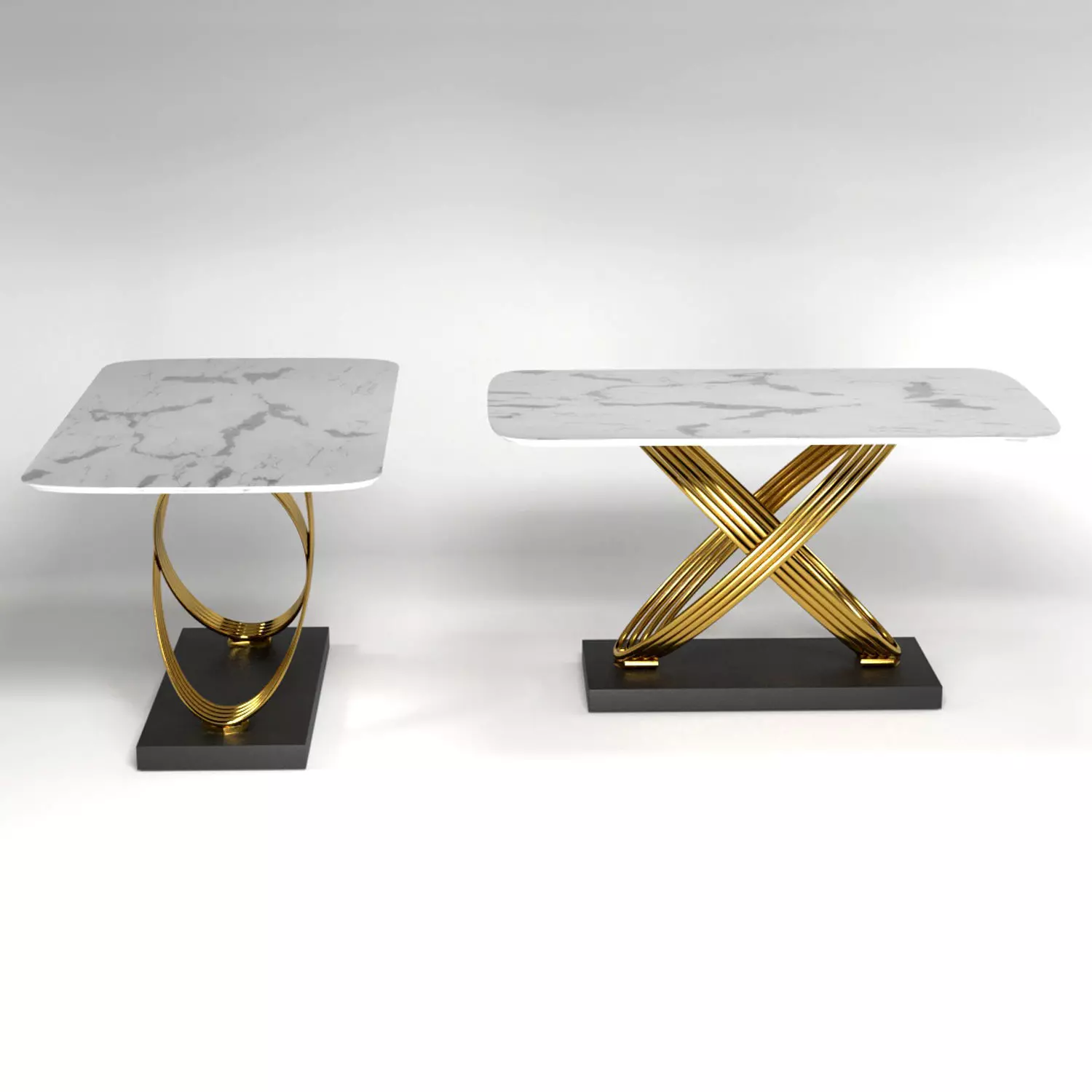 Rectangular Modern Minimalist Design Table 3D model_0