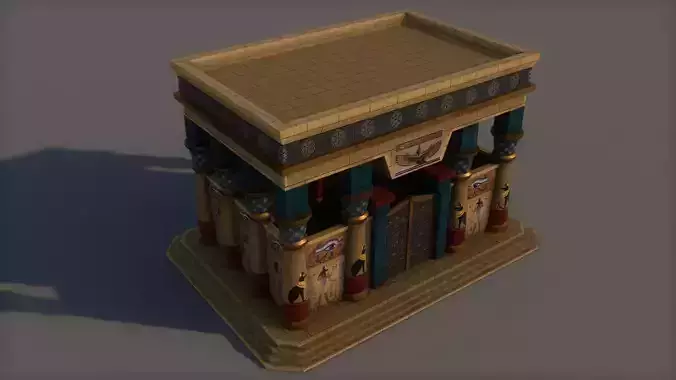 Egyptian Building 21 Low-poly 3D model