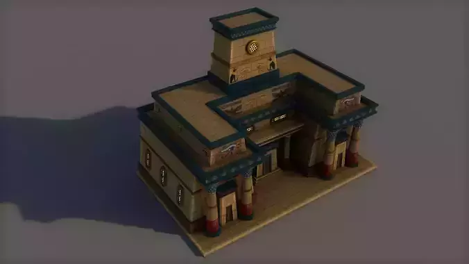 Egyptian Building 11 Low-poly 3D model
