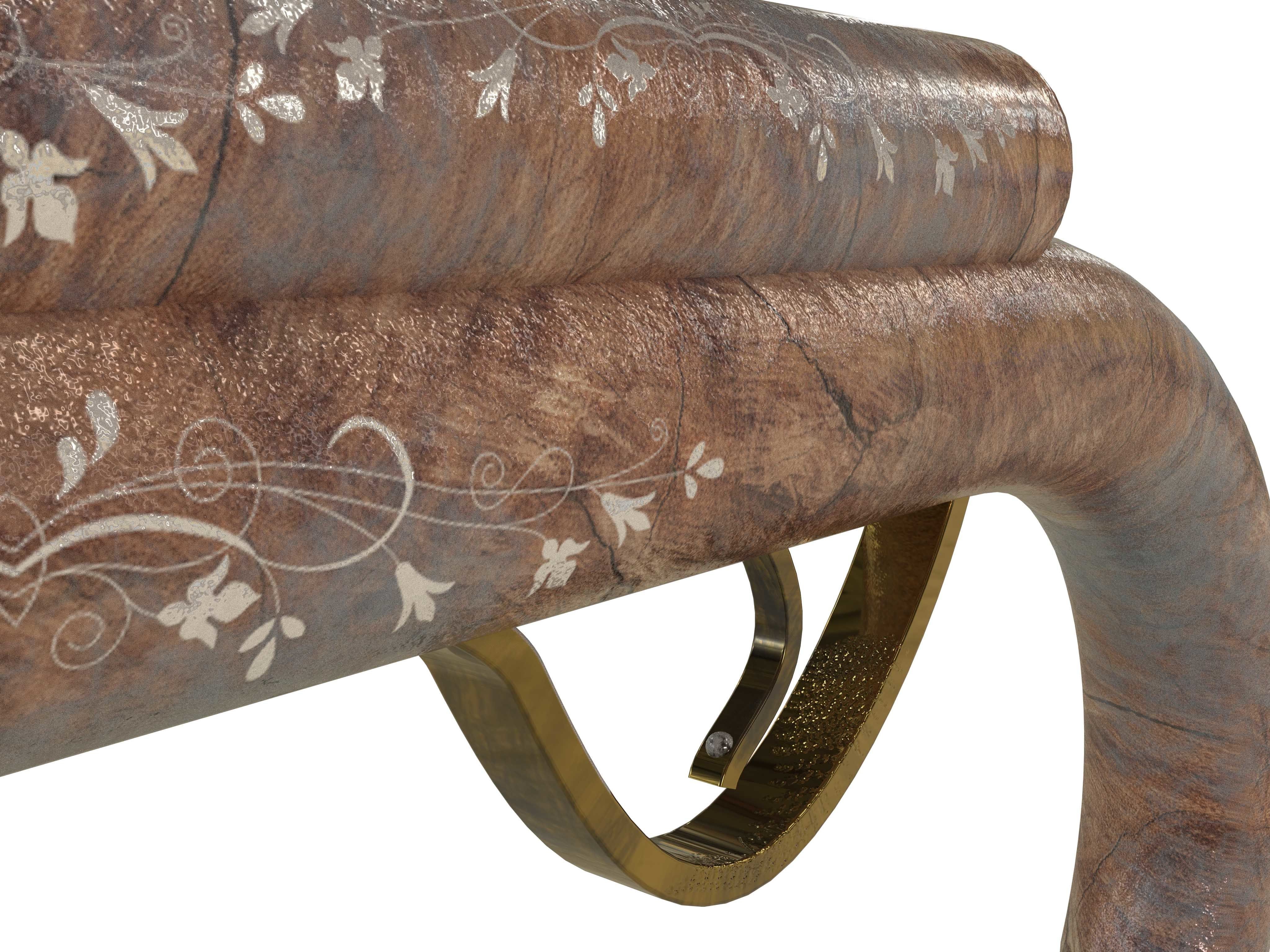 Pirates Gun Free low-poly 3D model_1