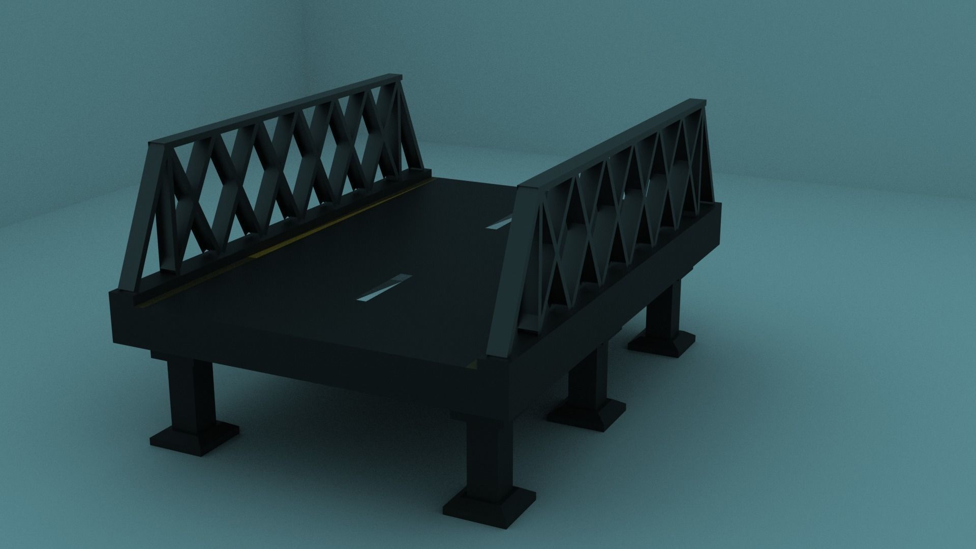 3d models box with two strips of metal Free 3D model_1