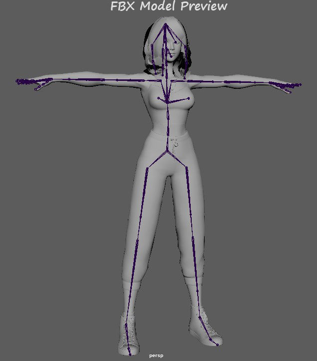 Angela Cartoon Girl Outfit 2 Low-poly 3D model_32