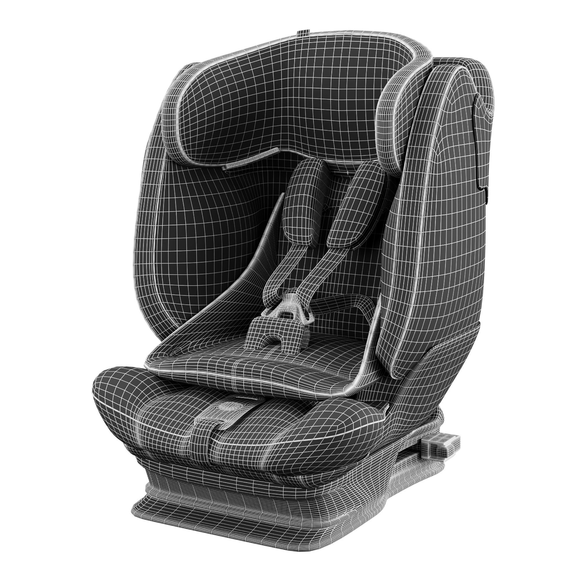 MAXI COSI CAR SEAT  Low-poly 3D model_4