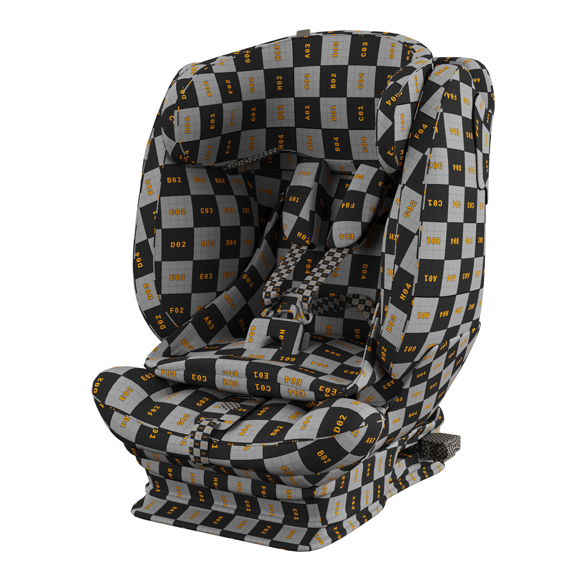 MAXI COSI CAR SEAT  Low-poly 3D model_5