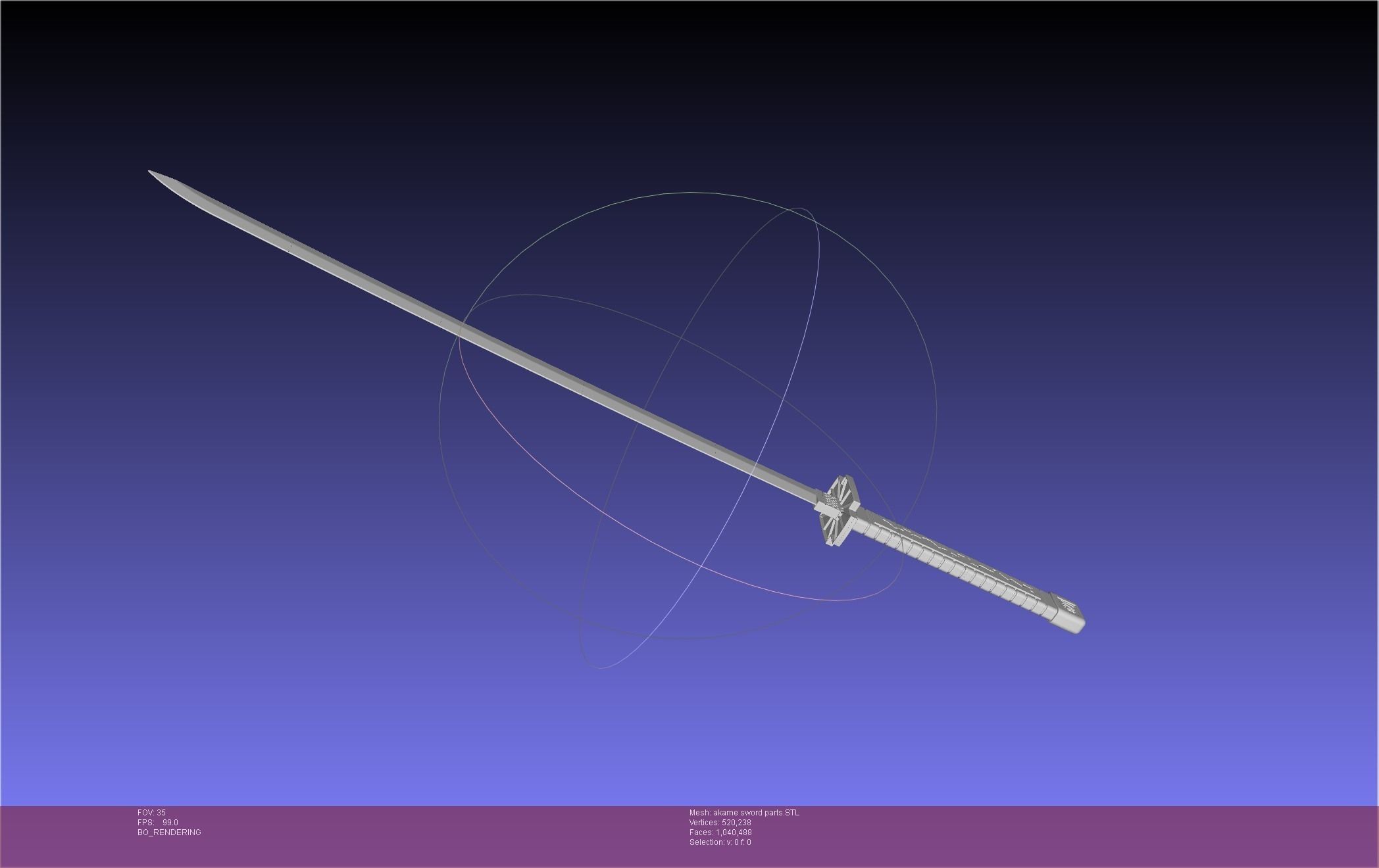 Akame Ga Kill Akame Sword And Sheath Printable Assembly 3D print model_54