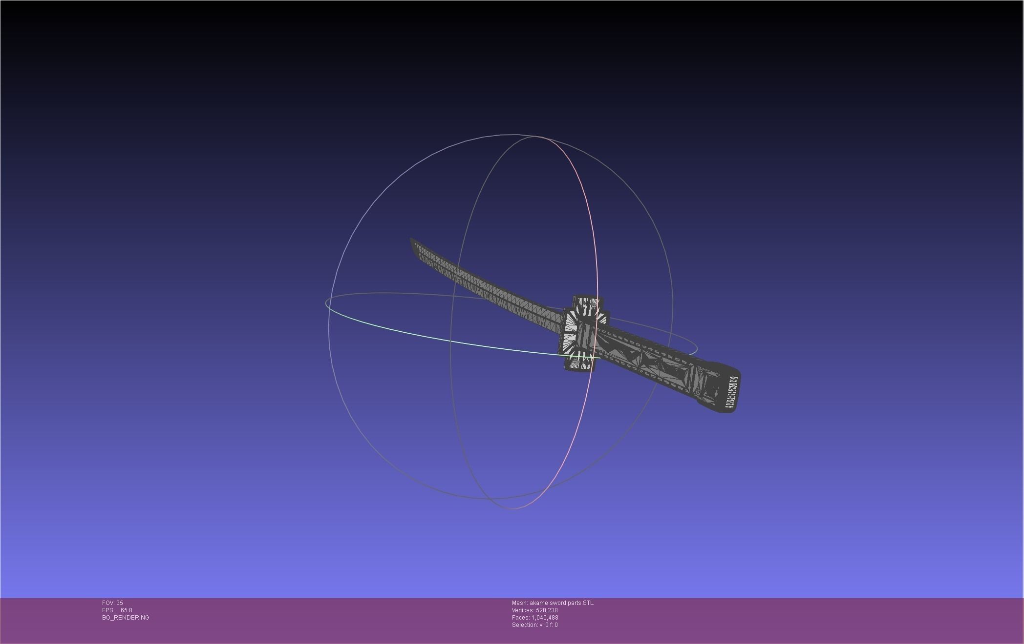 Akame Ga Kill Akame Sword And Sheath Printable Assembly 3D print model_48