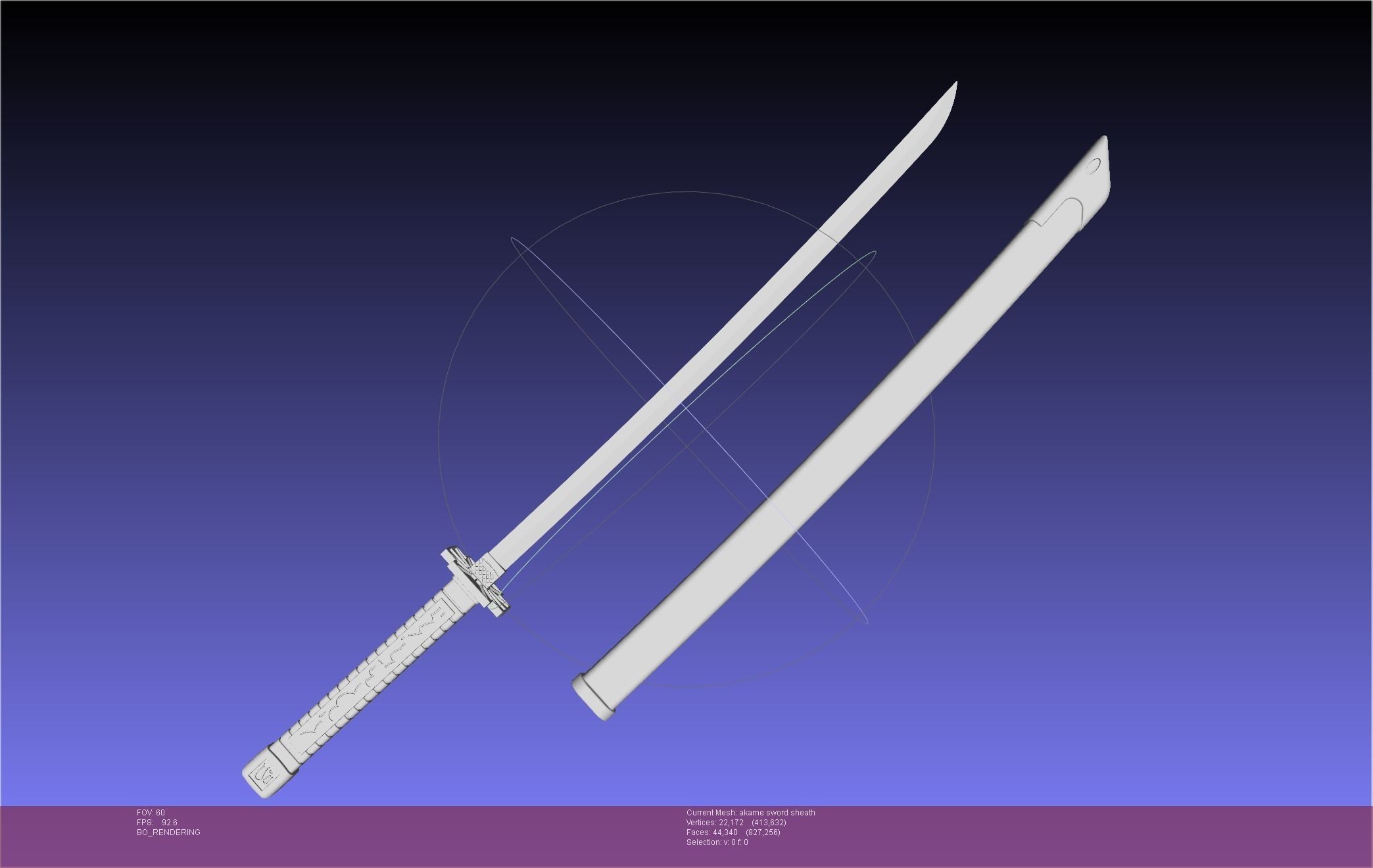 Akame Ga Kill Akame Sword And Sheath Printable Assembly 3D print model_3