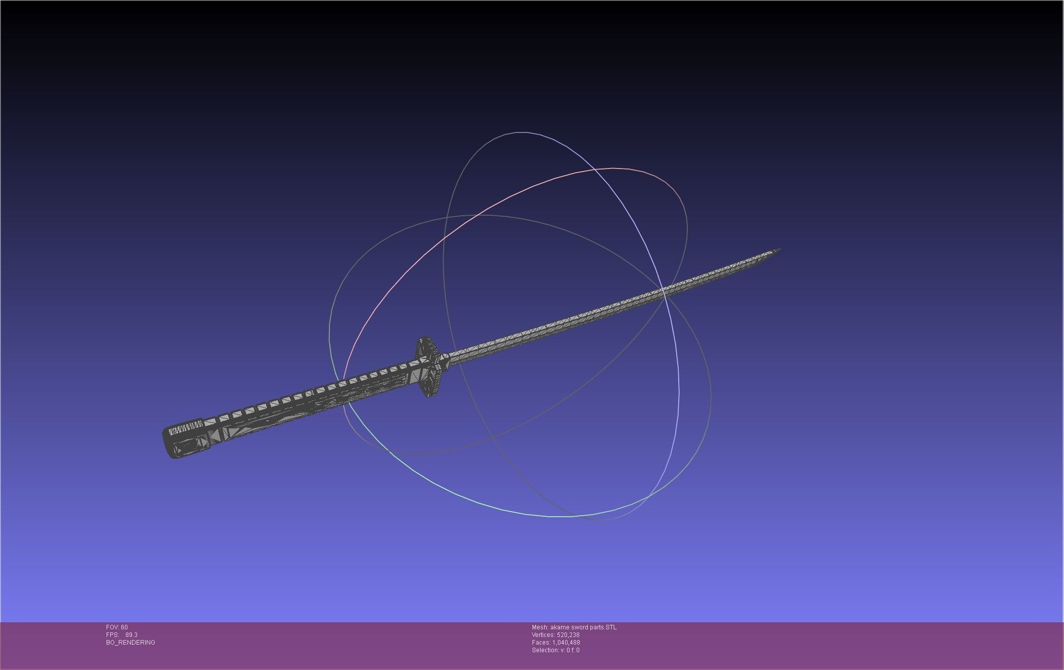 Akame Ga Kill Akame Sword And Sheath Printable Assembly 3D print model_34