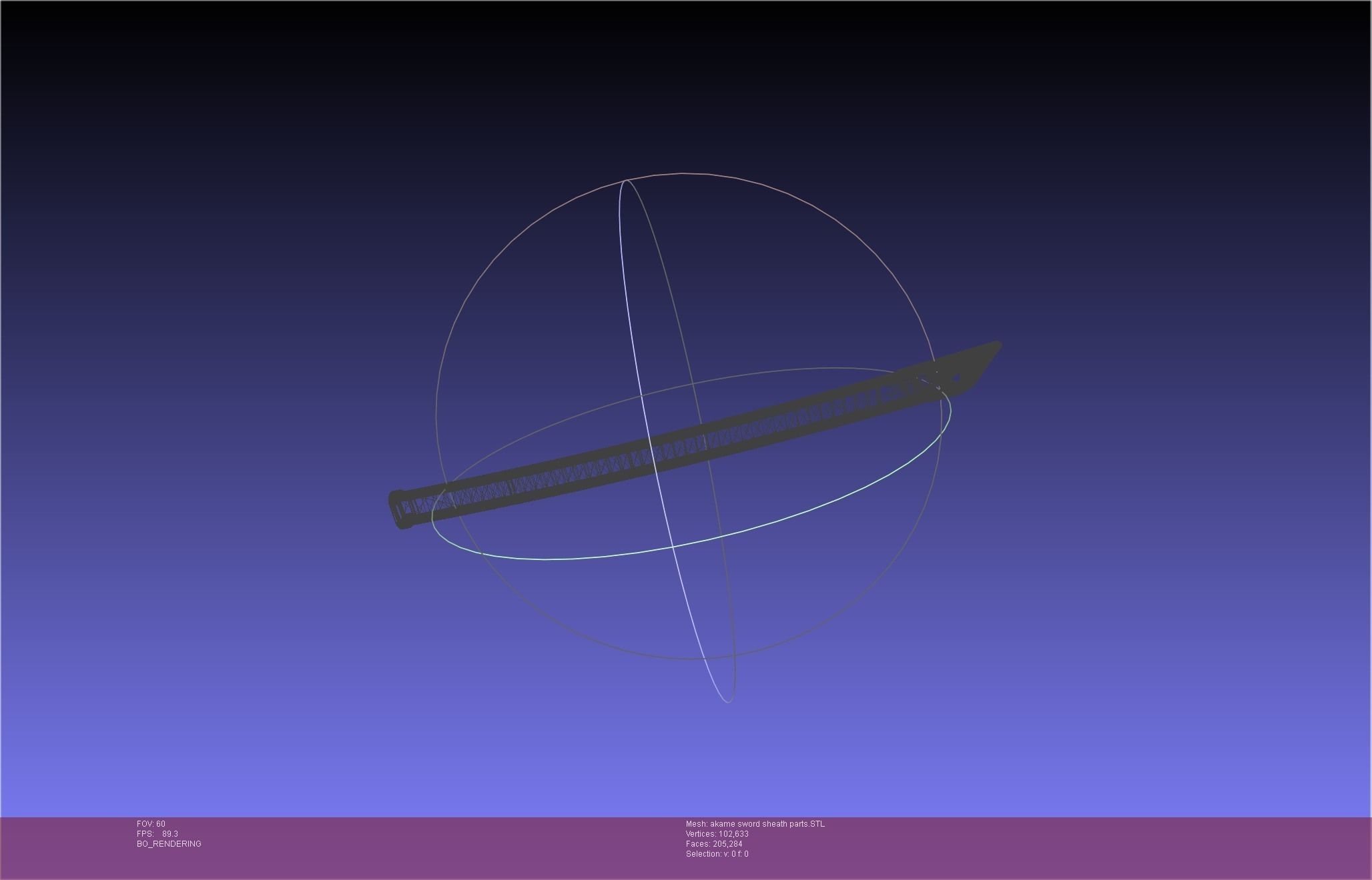 Akame Ga Kill Akame Sword And Sheath Printable Assembly 3D print model_66