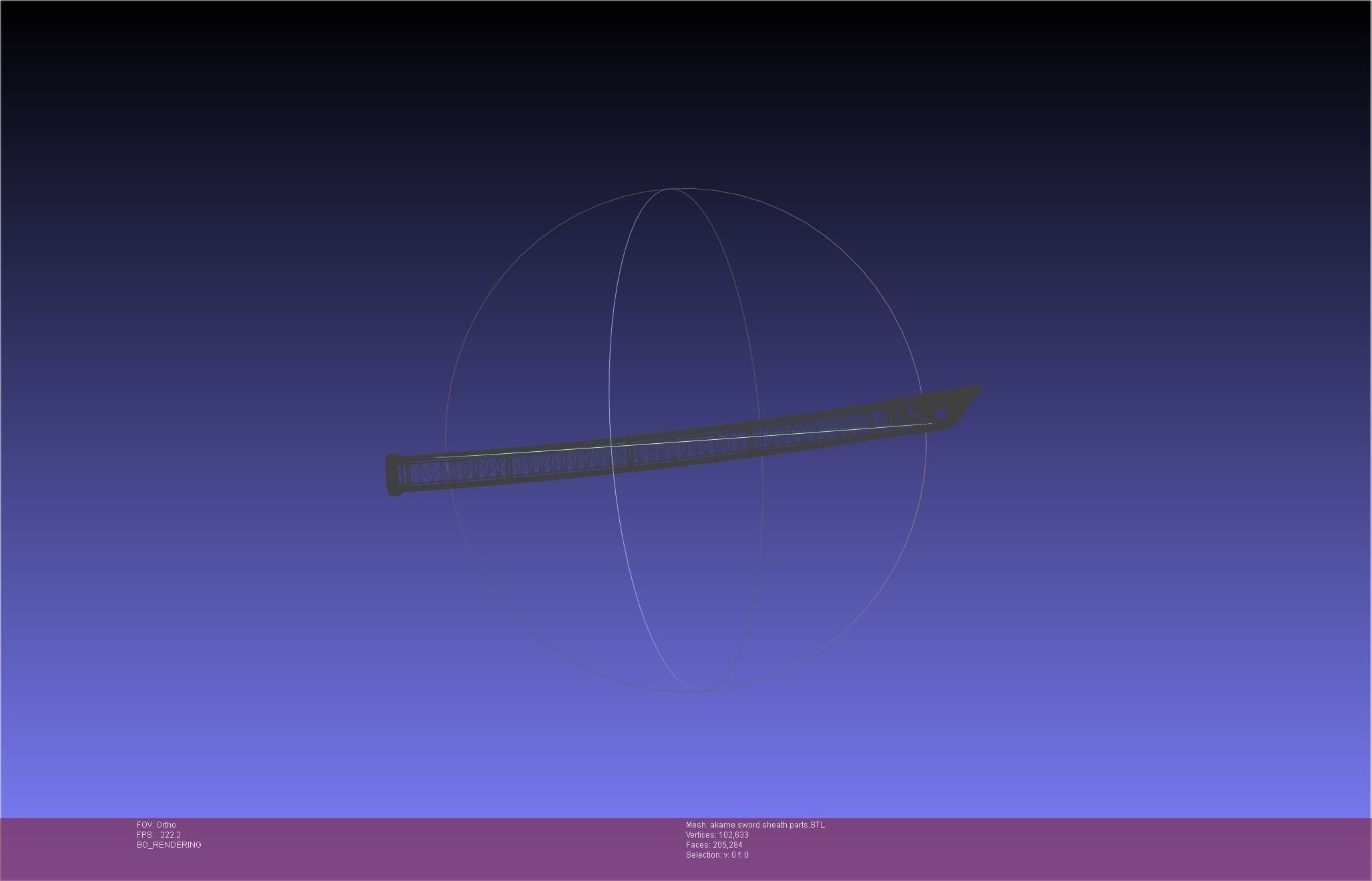 Akame Ga Kill Akame Sword And Sheath Printable Assembly 3D print model_71