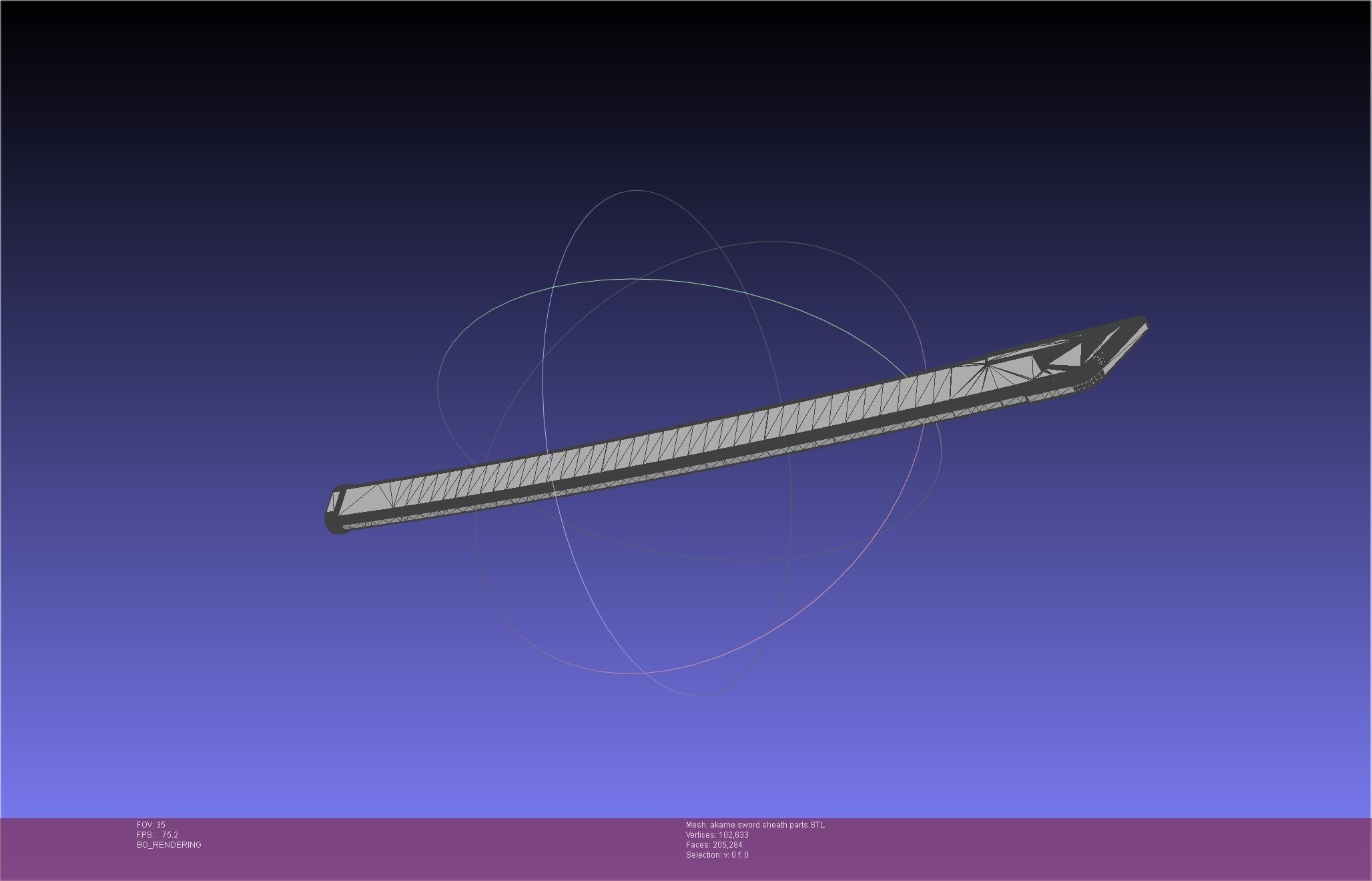 Akame Ga Kill Akame Sword And Sheath Printable Assembly 3D print model_73