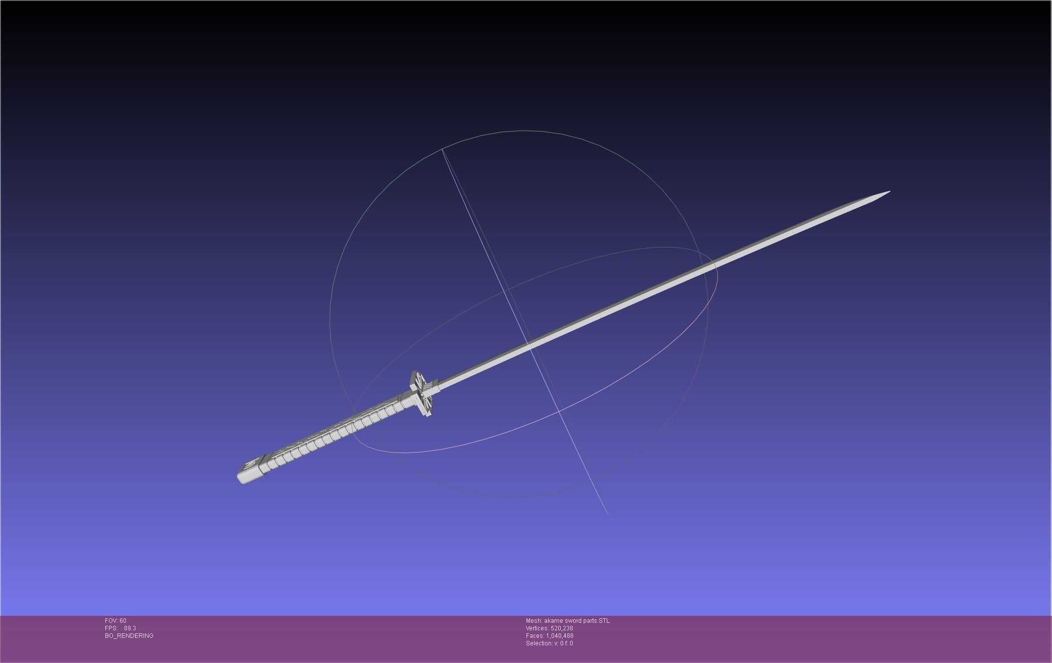 Akame Ga Kill Akame Sword And Sheath Printable Assembly 3D print model_26