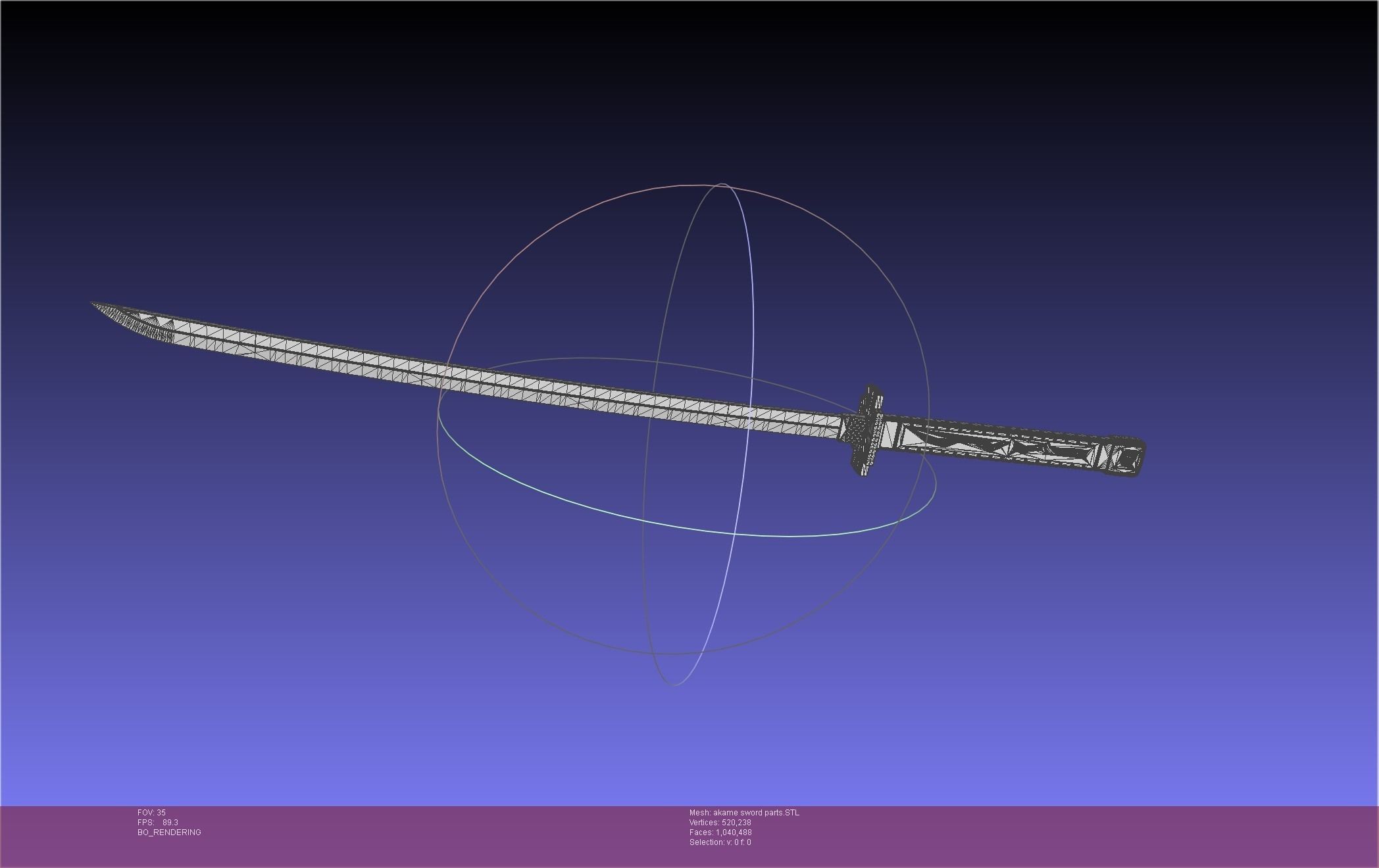 Akame Ga Kill Akame Sword And Sheath Printable Assembly 3D print model_50