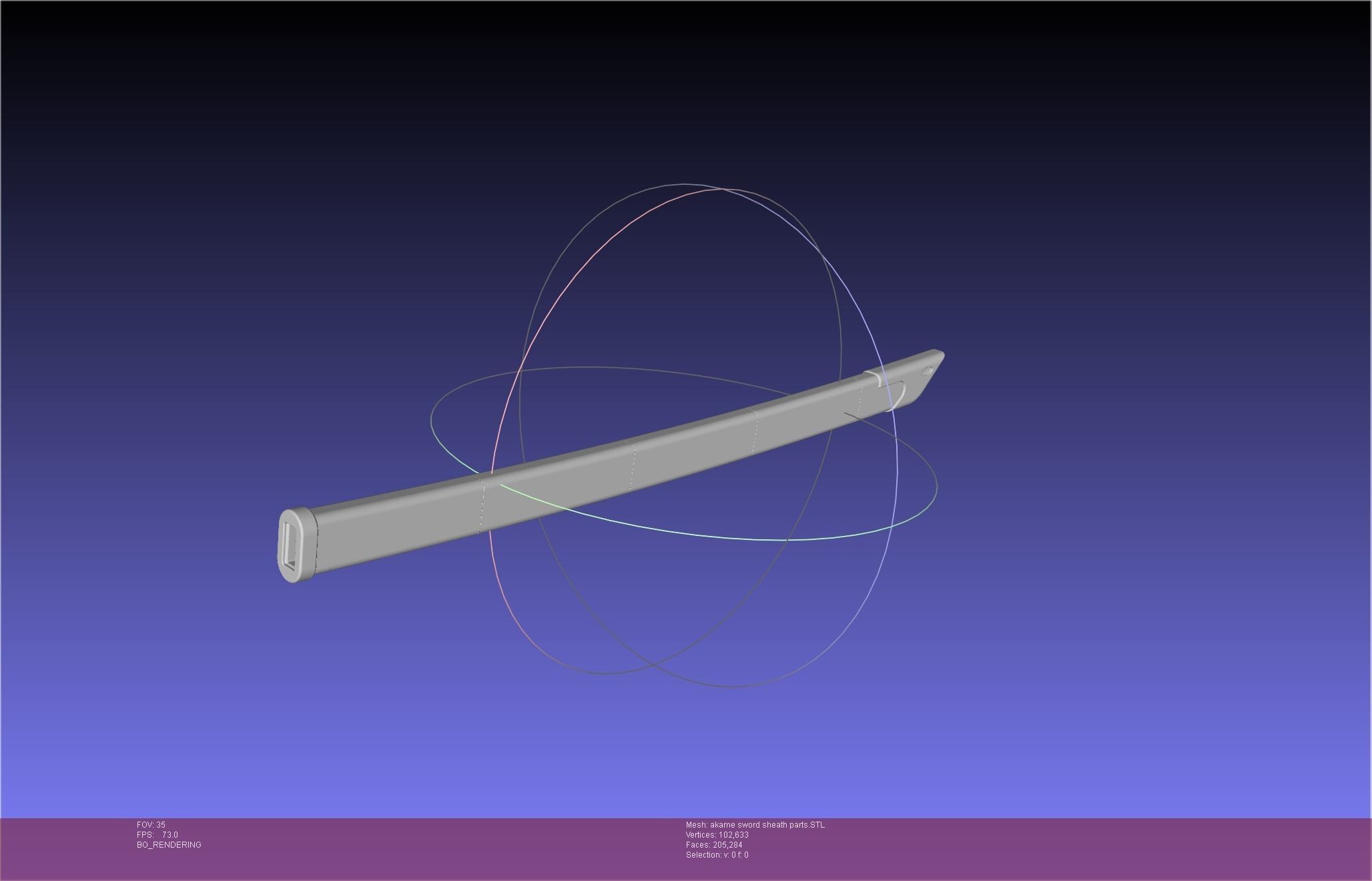 Akame Ga Kill Akame Sword And Sheath Printable Assembly 3D print model_77