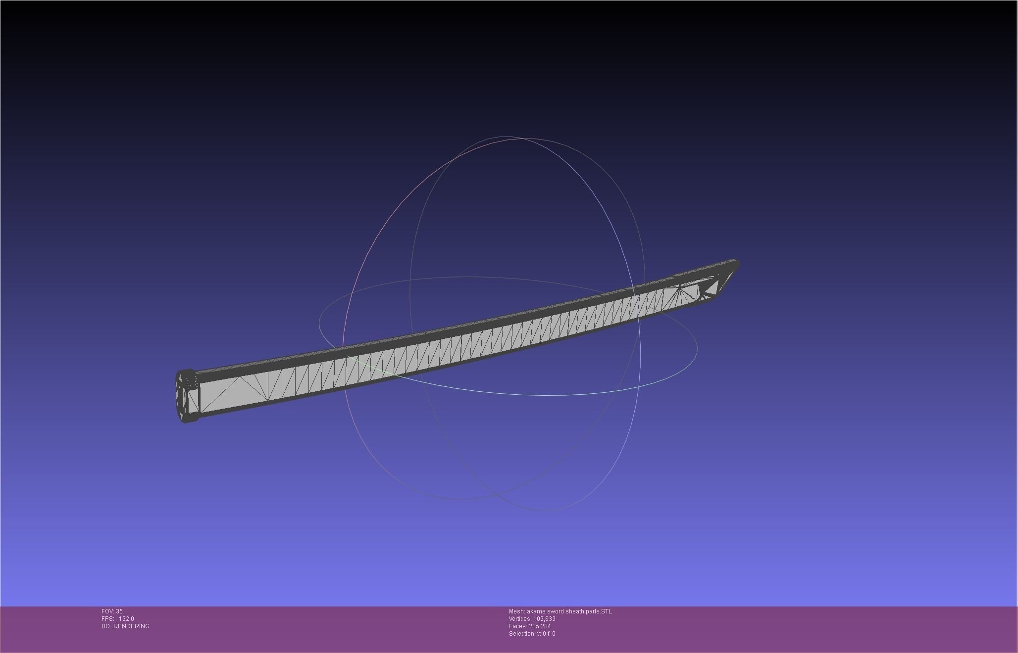 Akame Ga Kill Akame Sword And Sheath Printable Assembly 3D print model_76