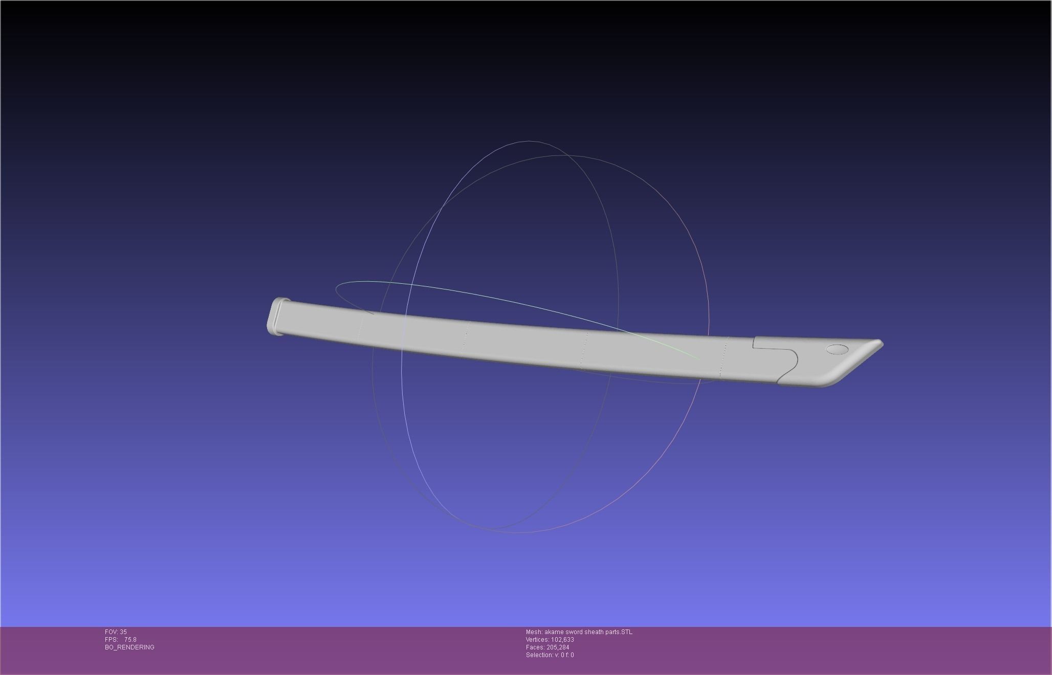 Akame Ga Kill Akame Sword And Sheath Printable Assembly 3D print model_79