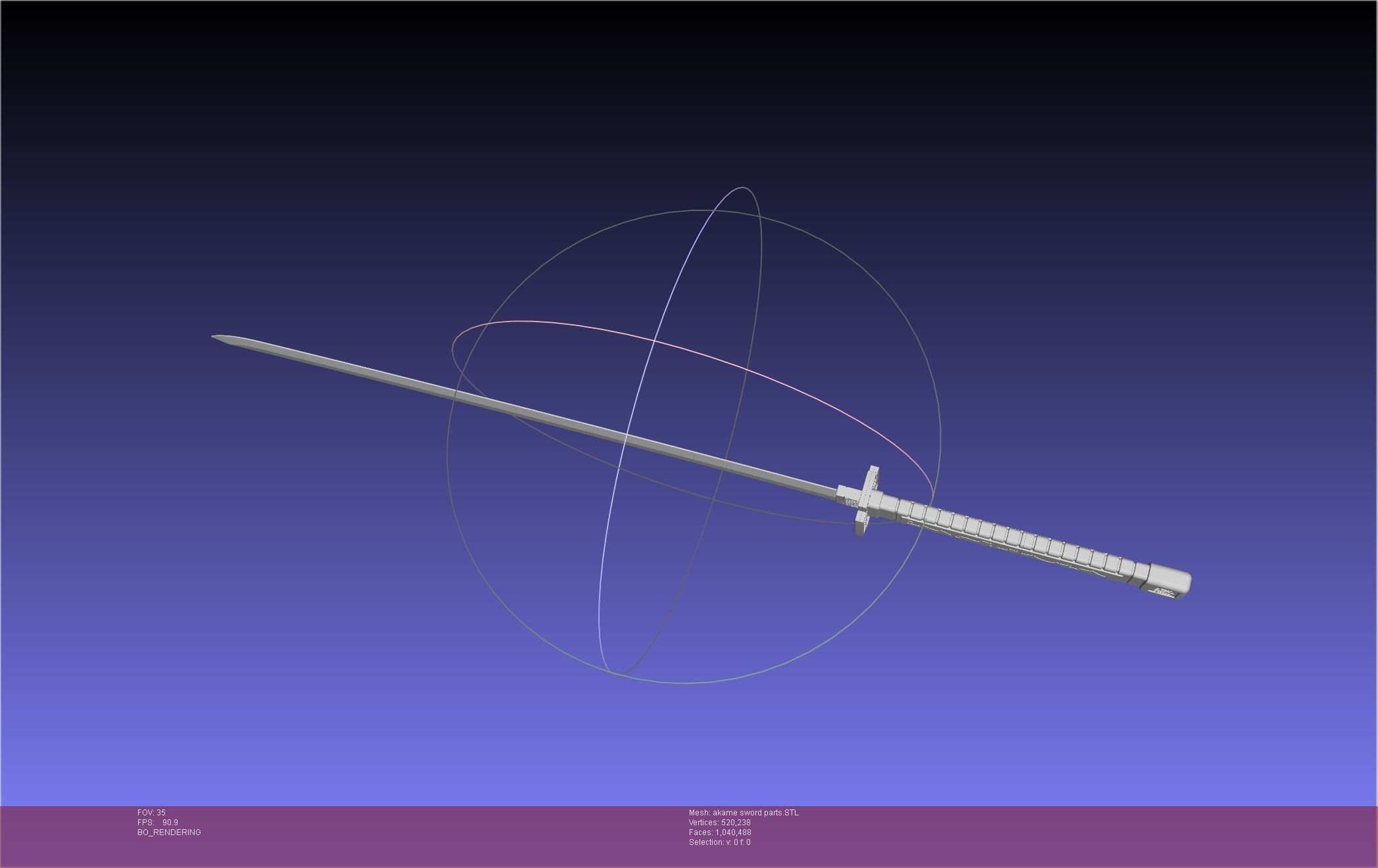 Akame Ga Kill Akame Sword And Sheath Printable Assembly 3D print model_55