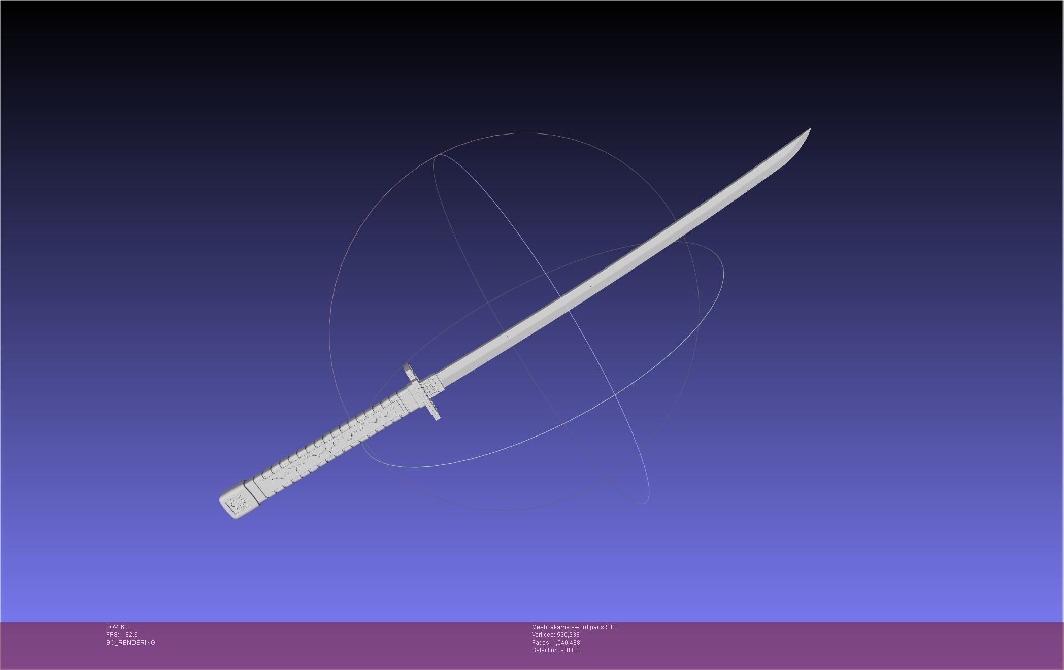 Akame Ga Kill Akame Sword And Sheath Printable Assembly 3D print model_24