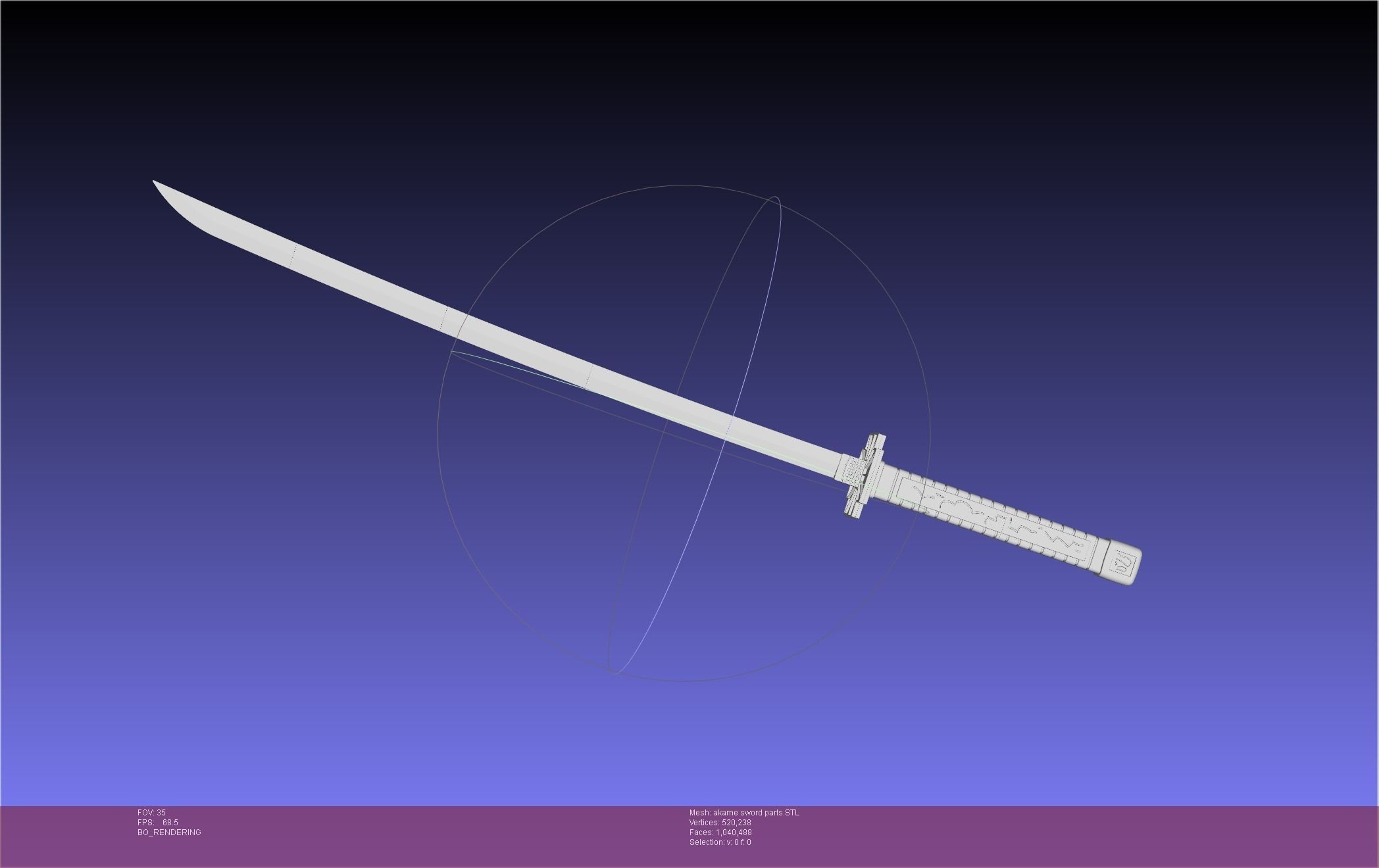 Akame Ga Kill Akame Sword And Sheath Printable Assembly 3D print model_52
