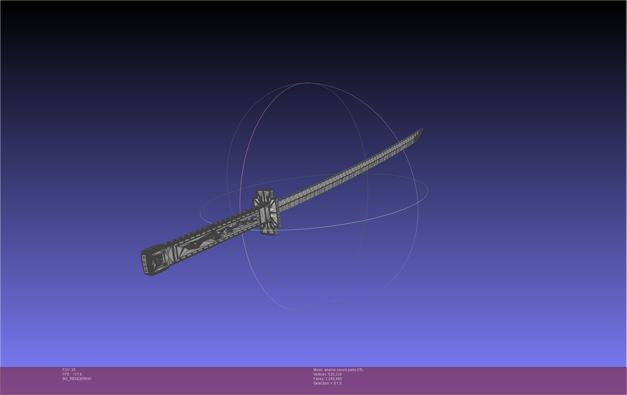 Akame Ga Kill Akame Sword And Sheath Printable Assembly 3D print model_47