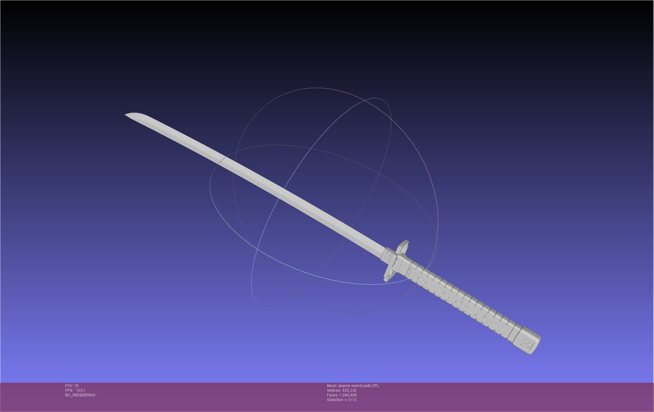 Akame Ga Kill Akame Sword And Sheath Printable Assembly 3D print model_56