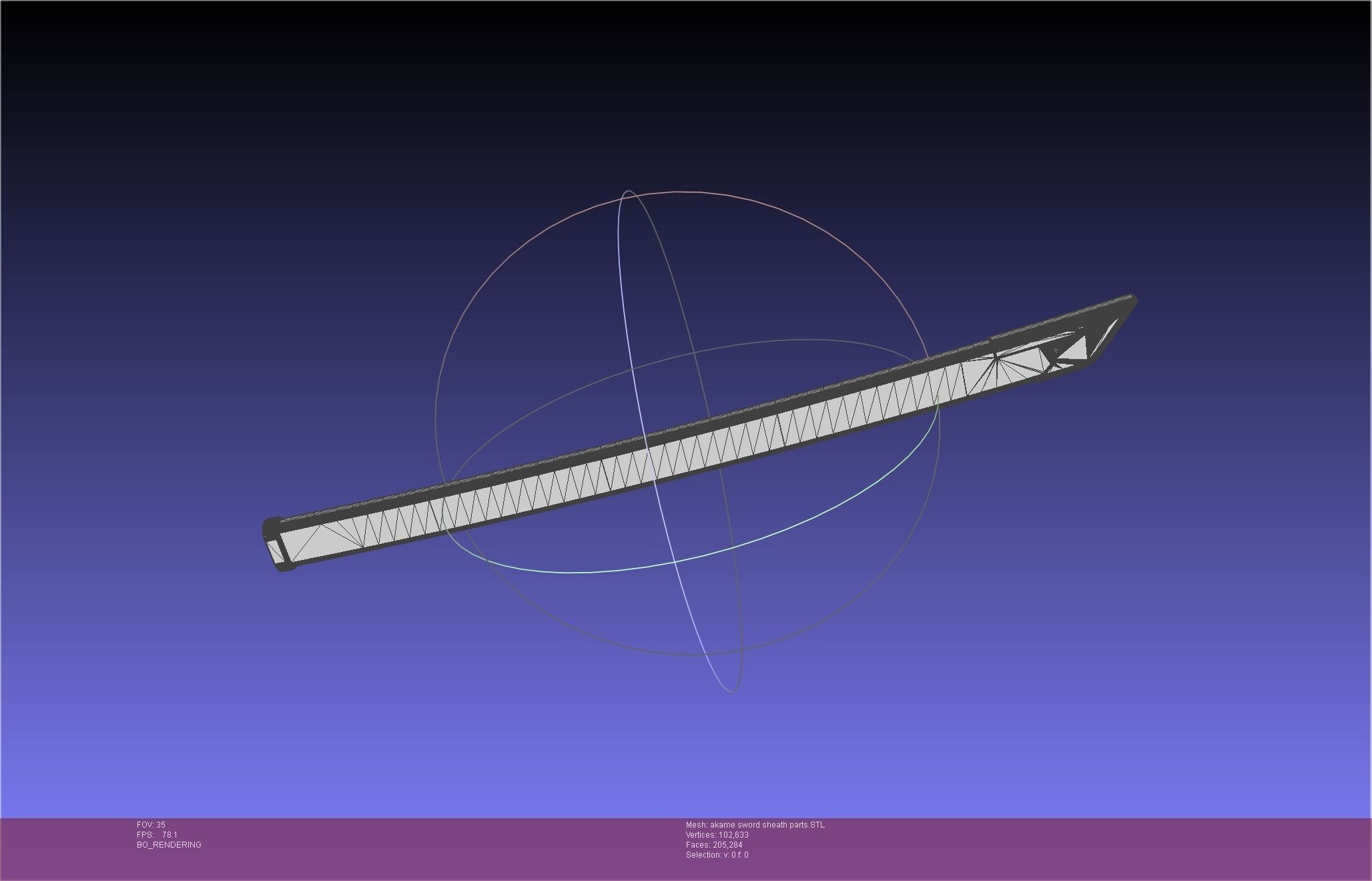 Akame Ga Kill Akame Sword And Sheath Printable Assembly 3D print model_75