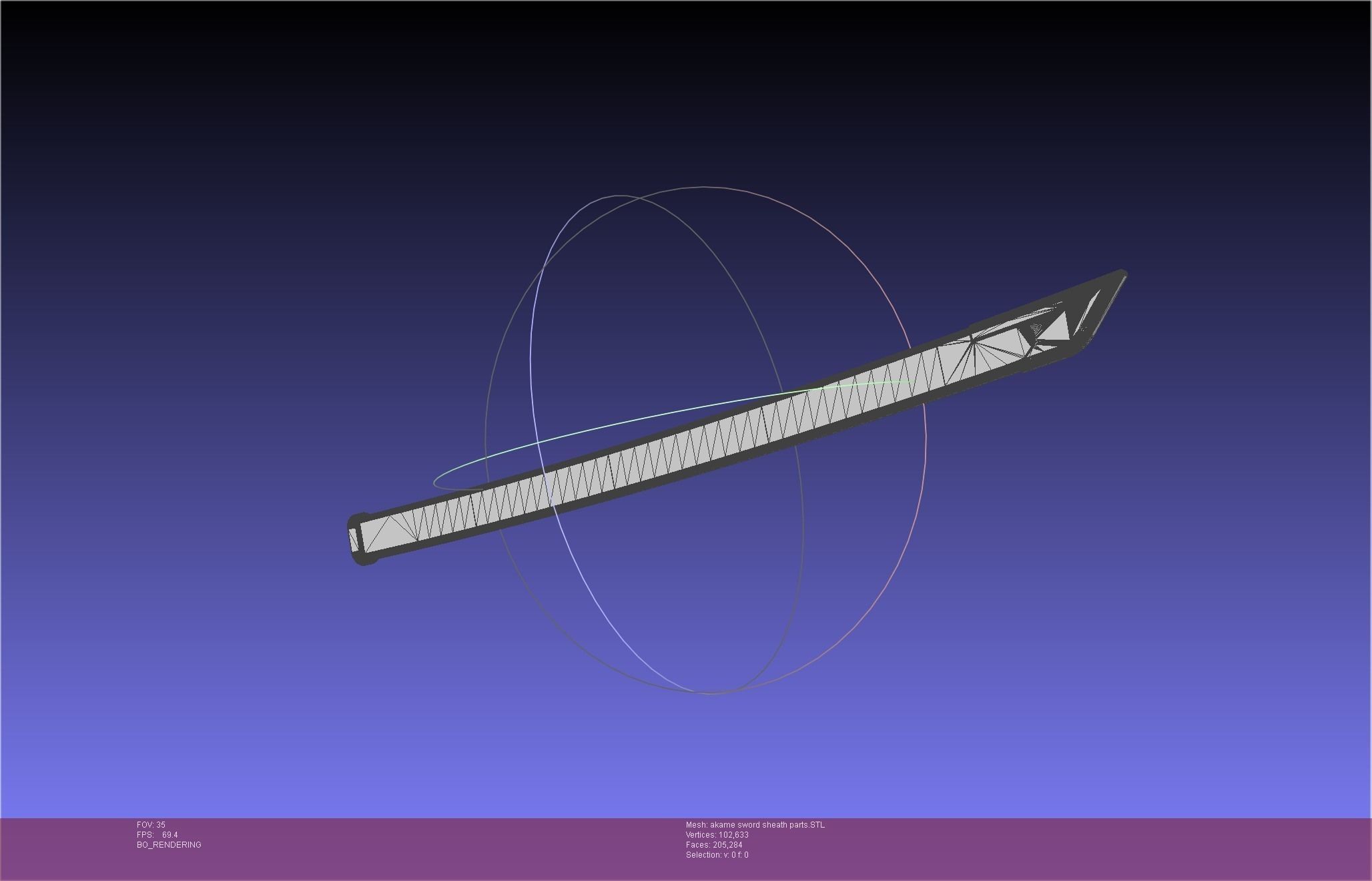 Akame Ga Kill Akame Sword And Sheath Printable Assembly 3D print model_74