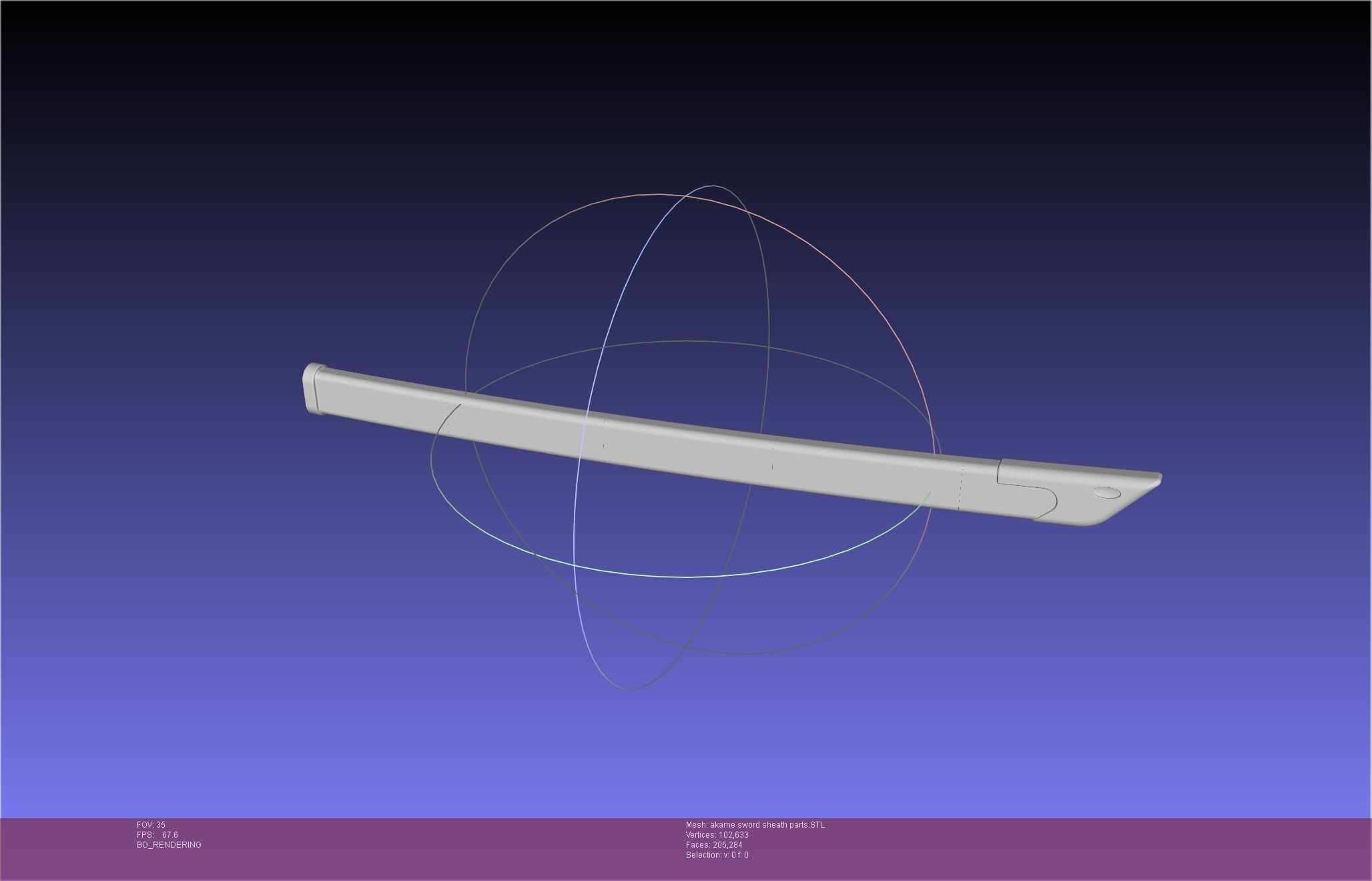 Akame Ga Kill Akame Sword And Sheath Printable Assembly 3D print model_78